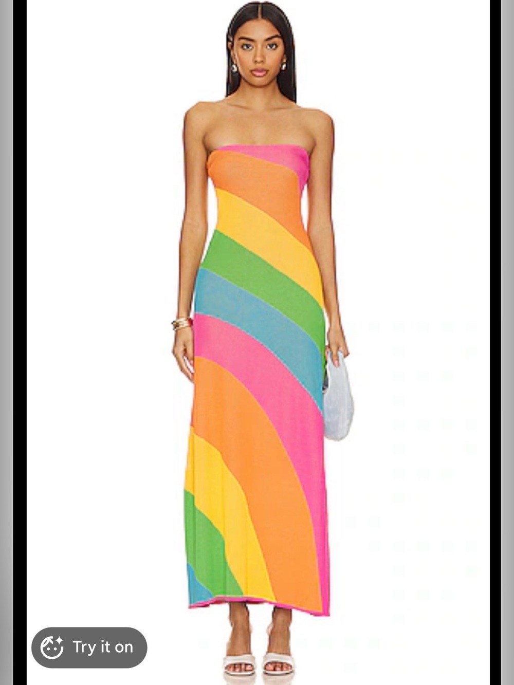 Show Me Your Mumu Rainbow tube dress